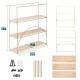 3-Layer Wooden Wall Mounted Storage Shelves Bedroom Drawing Room Rack Shelf Organizer Holder