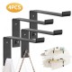 4PCS/ Set Vintage with Hook Wall Mounted Floating Hanging Shelf Board Support Holder