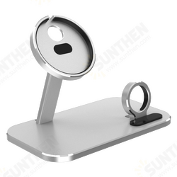 2-IN-1 For Magsafe Wireless Charger Dock Aluminium Alloy Mobile Phone Holder Stand for iPhone 12 iWatch 2-IN-1 For Magsafe Wireless Charger Dock Aluminium Alloy Mobile Phone Holder Stand for iPhone 12 iWatch
