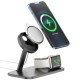 2-IN-1 For Magsafe Wireless Charger Dock Aluminium Alloy Mobile Phone Holder Stand for iPhone 12 iWatch