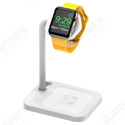 2-in-1 Wireless Charger Dock Stand with Storage Plate Built-In Metal Heat Sink for Apple iWatch 5 / 6 / SE 2-in-1 Wireless Charger Dock Stand with Storage Plate Built-In Metal Heat Sink for Apple iWatch 5 / 6 / SE