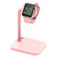 2-in-1 Wireless Charger Dock Stand with Storage Plate Built-In Metal Heat Sink for Apple iWatch 5 / 6 / SE