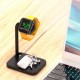 2-in-1 Wireless Charger Dock Stand with Storage Plate Built-In Metal Heat Sink for Apple iWatch 5 / 6 / SE