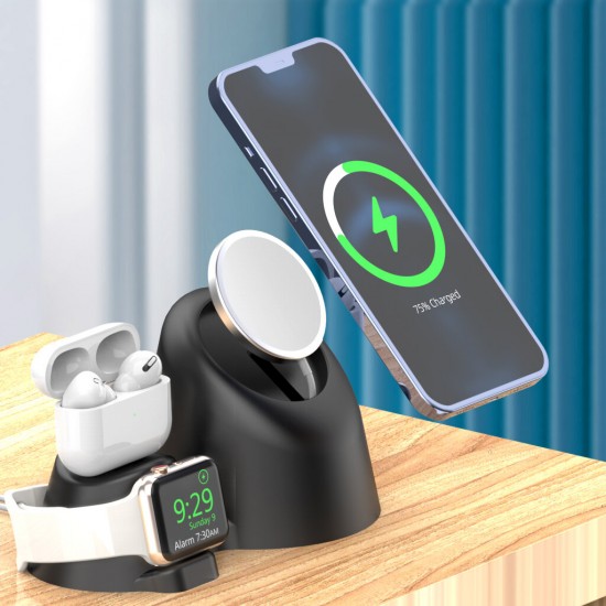 3-IN-1 Wireless Charger + Airpods + iWatch Charging Cable Dock Mount Holder Stand
