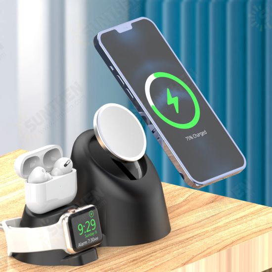 3-IN-1 Wireless Charger + Airpods + iWatch Charging Cable Dock Mount Holder Stand