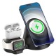 3-IN-1 Wireless Charger + Airpods + iWatch Charging Cable Dock Mount Holder Stand