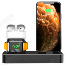 3-in-1 Support 18W Type-C to Lightning Qi Fast Charging Wireless Charger Dock Stand for iPhone iWatch Airpods Pro 3-in-1 Support 18W Type-C to Lightning Qi Fast Charging Wireless Charger Dock Stand for iPhone iWatch Airpods Pro