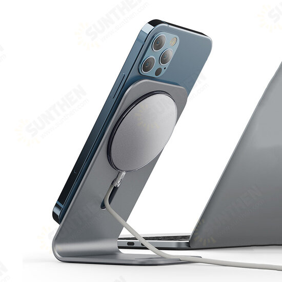 P33 2-IN-1 with MagSafe Cover Charger Base Mount Aluminium Alloy Desktop Holder for iPhone 12 Series P33 2-IN-1 with MagSafe Cover Charger Base Mount Aluminium Alloy Desktop Holder for iPhone 12 Series