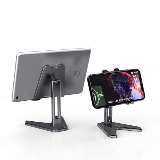 P8 Universal Multi-Angle Adjustment Aluminium Alloy Mobile Phone Tablet Desktop Holder Stand for iPhone 12 POCO X3 Devices below 12.9 inch