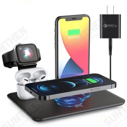 15W Fast Charging Multifunctional Wireless Charger Mobile Phone Holder Docking Stand for Apple Watch Airpods for iPhone/ Type-C Phone 15W Fast Charging Multifunctional Wireless Charger Mobile Phone Holder Docking Stand for Apple Watch Airpods for iPhone/ Type-C Phone