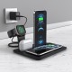 15W Fast Charging Multifunctional Wireless Charger Mobile Phone Holder Docking Stand for Apple Watch Airpods for iPhone/ Type-C Phone