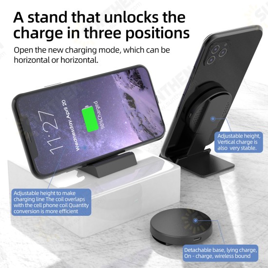 15W Wireless Charger Mount Holder for iPhone 12 Series And Other Phones That Support Wireless Charging