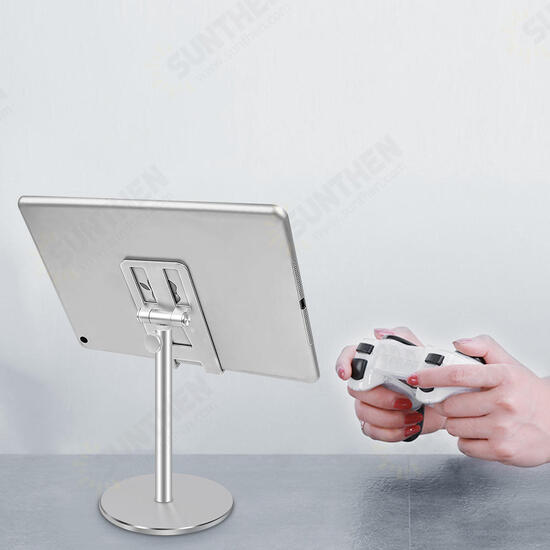 180 Degree Up Down Height Adjustable Aluminum Alloy Desktop Phone Holder Tablet Stand for Smart Phones Tablet Kindle iPad 4-10.5inch For Online Course