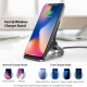 2 in 1 Qi 15W Fast Charging Aluminum Alloy Desktop Phone Stand Holder for Mi 10 for Samsung Galaxy Note 20 Ultra ForSmartphone