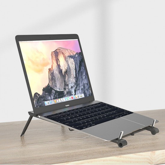 3in1 Universal Multifunctional Portable Folding Phone/Macbook/Tablet Holder Desktop Bracket Cooling Stand Monitor Riser for Macbook Laptop Notebook