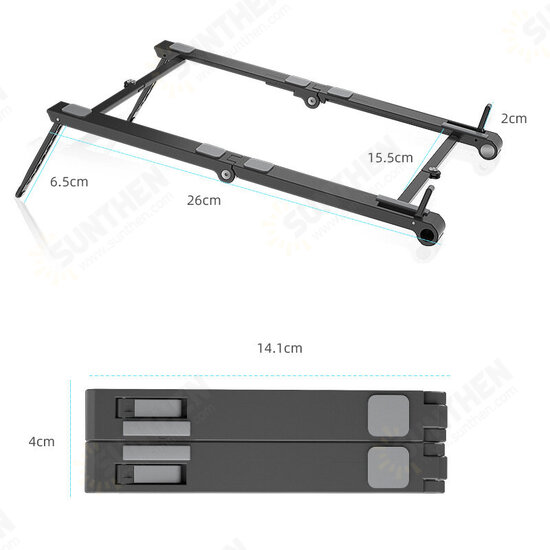 3in1 Universal Multifunctional Portable Folding Phone/Macbook/Tablet Holder Desktop Bracket Cooling Stand Monitor Riser for Macbook Laptop Notebook