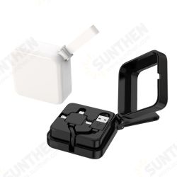 3-IN-1 for Lightning/ Micro/ Type-C Telescopic Data Cable Tablet Mobile Phone Holder with Mirror for iPhone 13 POCO X3 3-IN-1 for Lightning/ Micro/ Type-C Telescopic Data Cable Tablet Mobile Phone Holder with Mirror for iPhone 13 POCO X3