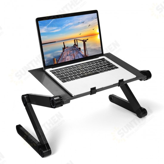 360° Adjustable Folding Desk Aluminum Stand Holder for Macbook Phone Under 15.6 inch with Cooling Fan