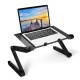 360° Adjustable Folding Desk Aluminum Stand Holder for Macbook Phone Under 15.6 inch with Cooling Fan