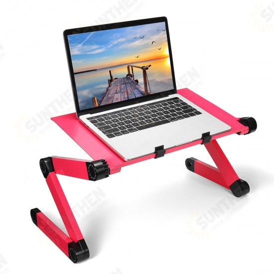 360° Adjustable Folding Desk Aluminum Stand Holder for Macbook Phone Under 15.6 inch with Cooling Fan