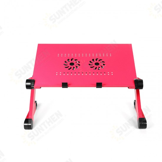 360° Adjustable Folding Desk Aluminum Stand Holder for Macbook Phone Under 15.6 inch with Cooling Fan