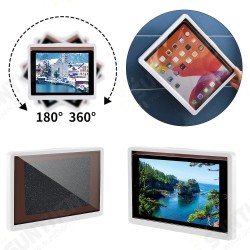 360° Rotation HD Touch Screen Waterproof Tablet Case Punch-Free Bathroom Wall Mounted Holder Storager Sealed Organizer for iPad Pro 360° Rotation HD Touch Screen Waterproof Tablet Case Punch-Free Bathroom Wall Mounted Holder Storager Sealed Organizer for iPad Pro