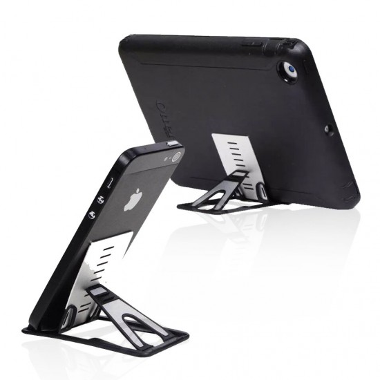9-Gear Height Adjustable Tablet / Phone Holder Portable Aluminum Alloy Desktop Stand Bracket for Samsung Galaxy S21 POCO X3 NFC