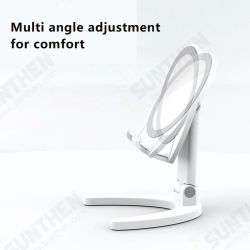 Adjustable Desk Phone Holder Foldable Tablet Stand With Make-up Mirror For iPhone For Samsung For Xiaomi Adjustable Desk Phone Holder Foldable Tablet Stand With Make-up Mirror For iPhone For Samsung For Xiaomi