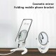 Adjustable Desk Phone Holder Foldable Tablet Stand With Make-up Mirror For iPhone For Samsung For Xiaomi