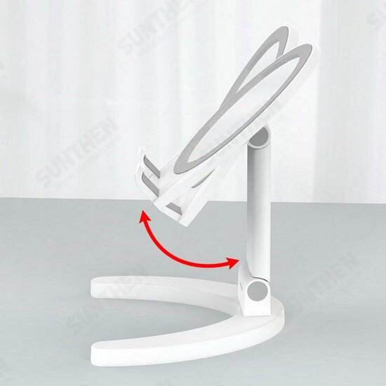 Adjustable Desk Phone Holder Foldable Tablet Stand With Make-up Mirror For iPhone For Samsung For Xiaomi