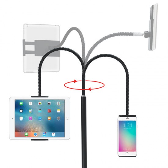 Adjustable Flexible Gooseneck Floor Stand Phone Holder Tablet Stand For 4.0-10.6 Inch Smart Phone Tablet For iPad Pro 10.5inch