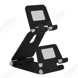 Double-Layer Folding Universal Phone/ Tablet Holder Multi-Angle Creative Aluminum Alloy Desktop Bracket Stand for POCO F3 X3 NFC Double-Layer Folding Universal Phone/ Tablet Holder Multi-Angle Creative Aluminum Alloy Desktop Bracket Stand for POCO F3 X3 NFC