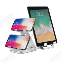 Double-Layer Folding Universal Phone/ Tablet Holder Multi-Angle Creative Aluminum Alloy Desktop Bracket Stand for POCO F3 X3 NFC Double-Layer Folding Universal Phone/ Tablet Holder Multi-Angle Creative Aluminum Alloy Desktop Bracket Stand for POCO F3 X3 NFC