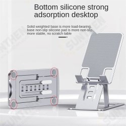 Foldable Desktop Phone/Tablet Holder Aluminum Alloy Online Learning Live Streaming Adjustable Desktop Stand For iPad Pro 2021 2020 Universal Phone Foldable Desktop Phone/Tablet Holder Aluminum Alloy Online Learning Live Streaming Adjustable Desktop Stand For iPad Pro 2021 2020 Universal Phone