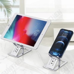Foldable Desktop Phone/Tablet Holder Aluminum Alloy Online Learning Live Streaming Adjustable Desktop Stand For iPad Pro 2021 2020 Universal Phone Foldable Desktop Phone/Tablet Holder Aluminum Alloy Online Learning Live Streaming Adjustable Desktop Stand For iPad Pro 2021 2020 Universal Phone