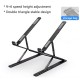 Foldable Double-Layer Multiple-Gear Height Adjustment Aluminium Alloy Macbook Stand Bracket Holder Stand for iPad Mini Macbook Pro 11-17 inch Laptop