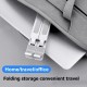 Foldable Double-Layer Multiple-Gear Height Adjustment Aluminium Alloy Macbook Stand Bracket Holder Stand for iPad Mini Macbook Pro 11-17 inch Laptop