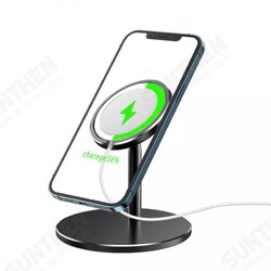 Magnetic 360 Degree Aluminum Alloy Wireless Charger Holder Stand for iPhone 12 Series Magnetic 360 Degree Aluminum Alloy Wireless Charger Holder Stand for iPhone 12 Series