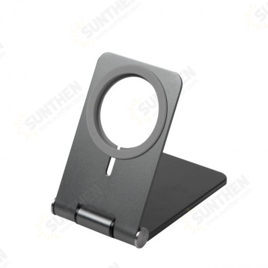 Wireless Charger Base Mount Aluminium Alloy Foldable Desktop Holder for iPhone 12 Series