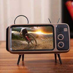 Mini Retro TV Pattern bluetooth Speaker Desktop Cell Phone Stand Holder Lazy Bracket for Mobile Phone between 4.7 inch to 5.5 inch Mini Retro TV Pattern bluetooth Speaker Desktop Cell Phone Stand Holder Lazy Bracket for Mobile Phone between 4.7 inch to 5.5 inch
