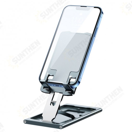 Multi-Angle Adjustment Aluminum Alloy Tablet/Phone Holder Portable Folding Online Learning LiveStream Desktop Stand Holder For iPhone13 POCO 4-12inch