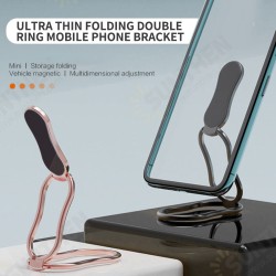 Multifunction Phone Holder Mini Folding Metal Desktop Bracket Support Car Magnetic Suction Cellphone Ring Holder Multifunction Phone Holder Mini Folding Metal Desktop Bracket Support Car Magnetic Suction Cellphone Ring Holder
