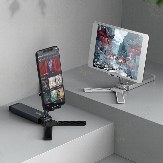 Portable Foldable Tablet/ Phone Holder Online Learning Live Streaming Desktop Tripod Stand For iPhone 12 Poco For Samsung Galaxy S21 X3 NFC