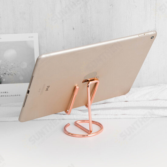 Portable Multi-Functional Plating One-Line Forming Metal Tablet Mobile Phone Desktop Holder Stand