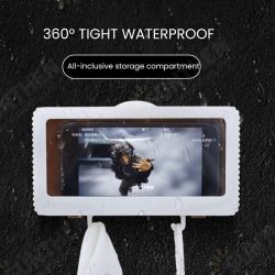 Rotational Base HD Touch Screen Waterproof Phone Case with Hook Bathroom Wall Mounted Holder Storager Sealed Organizer Rotational Base HD Touch Screen Waterproof Phone Case with Hook Bathroom Wall Mounted Holder Storager Sealed Organizer