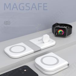 S33 15W For MagSafe 2 in 1 Folding Duo Wireless Charger Portable induction Charger For iPhone 12 iWatch Airpods Wireless Fast Mobile Phone QI Charger S33 15W For MagSafe 2 in 1 Folding Duo Wireless Charger Portable induction Charger For iPhone 12 iWatch Airpods Wireless Fast Mobile Phone QI Charger