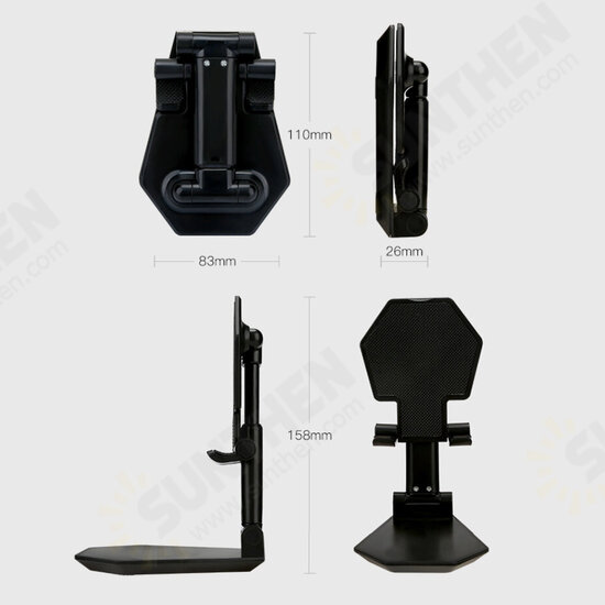 S6 Folding Phone/ Tablet Holder Telescopic Height Angle Adjustable Desktop Stand Bracket for iPhone 13 POCO X3 F3 Devices below 12.9 inch