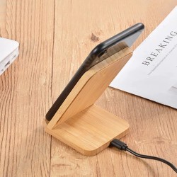 10W Qi Wireless Charging Bamboo Wooden Mobile Phone Desktop Holder Mount with Indicator Light Support All Phones With QI Wireless Charging 10W Qi Wireless Charging Bamboo Wooden Mobile Phone Desktop Holder Mount with Indicator Light Support All Phones With QI Wireless Charging