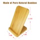 10W Qi Wireless Charging Bamboo Wooden Mobile Phone Desktop Holder Mount with Indicator Light Support All Phones With QI Wireless Charging