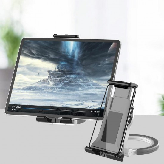 Universal 2-in-1 360° Rotation Tablet Phone Stand Holder Kitchen Wall Desktop Mount Compatible with 4.7inch to 12.9inch
